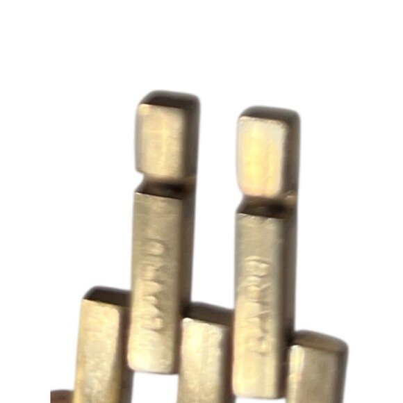 Baru Heavy Chain Link Bracelet Gold Tone Bars Rectangles 7" - Picture 4 of 6